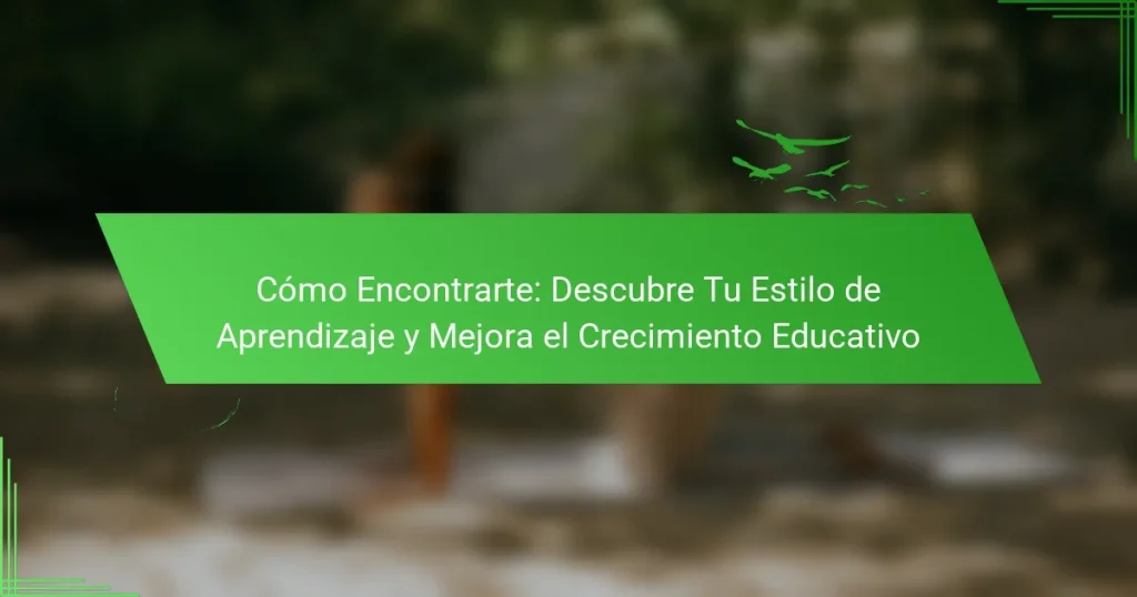 Cómo Encontrarte: Descubre Tu Estilo de Aprendizaje y Mejora el Crecimiento Educativo