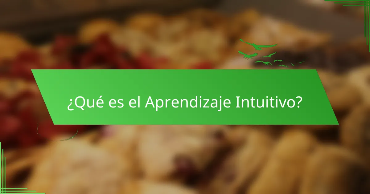 ¿Qué es el Aprendizaje Intuitivo?